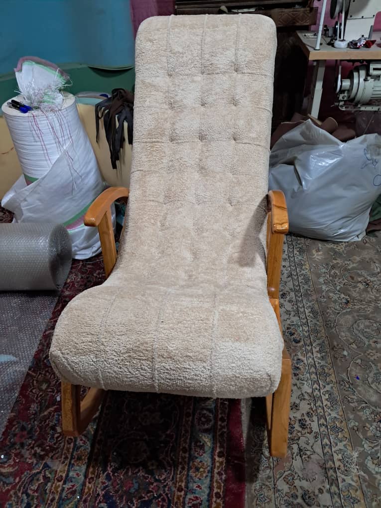 صندلی راک چوب جنگلی درجه یک پارچه درجه یک ایرانی و خارجی