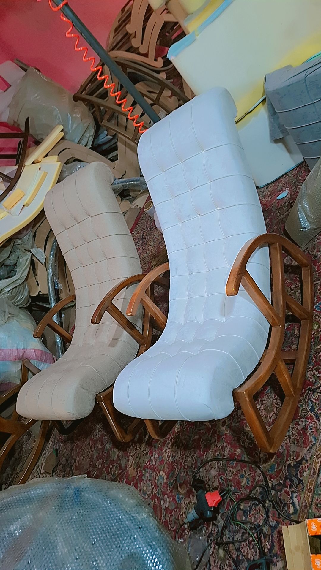 صندلی راک چوب جنگلی درجه یک پارچه فستو درجه یک
