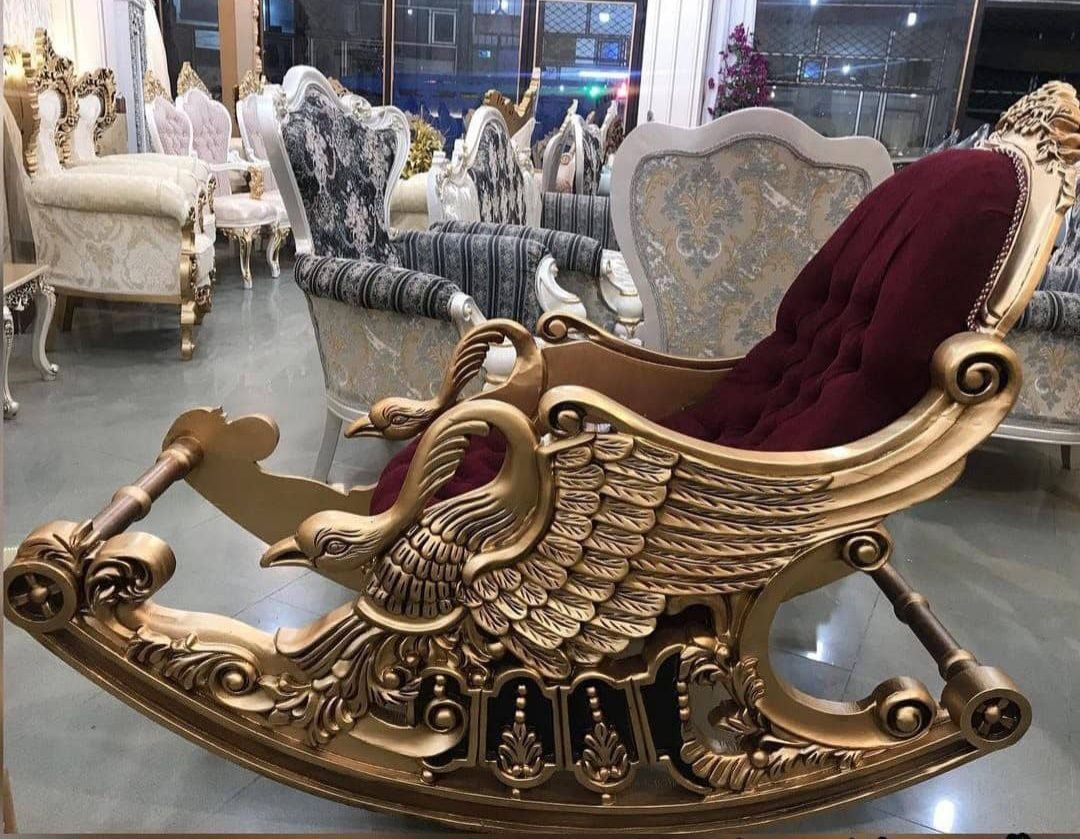 صندلی راک منبتی مدل قوو چوب تمام راش