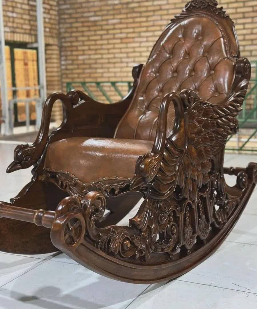 صندلی راک منبتی مدل قوو چوب تمام راش