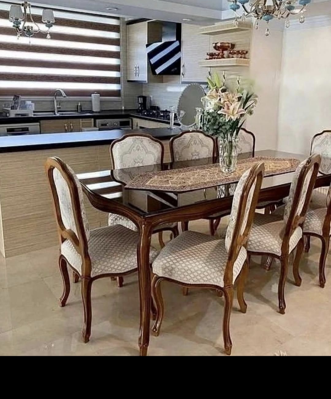 میزغذاخوری کلاسیک چوب توسکا و راش